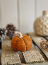 Load image into Gallery viewer, Rust Coloured Felt Pumpkins - 2 sizes
