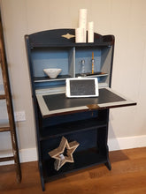 Load image into Gallery viewer, Oak writing Bureau Bookcase.
