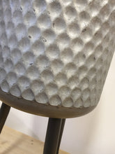 Load image into Gallery viewer, Hammered Galvanised Metal Pot Cover With legs
