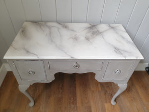 Queen Anne Style Painted Desk / Dressing Table