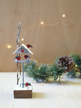 Load image into Gallery viewer, Robins on Bird Table Christmas Ornament
