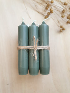 Short Dinner Candles - Set of 6 Various Colours