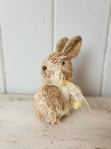 Bristle Bunny with Yellow Bow