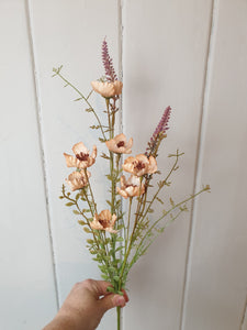 Wild Flower Faux Greenery Stems -  Various Style's