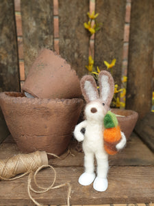 Easter Bunny with Carrot or Sunflower