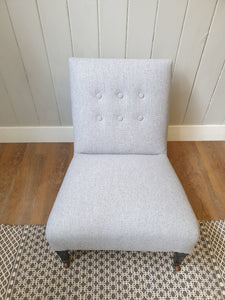 Antique Low Re-Upholstered Chair