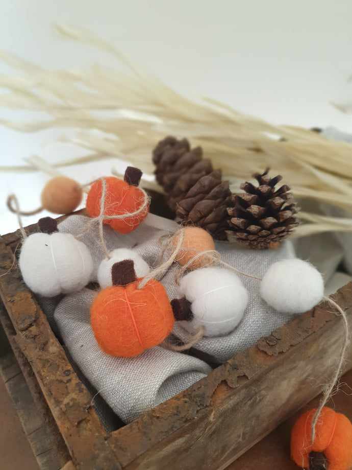 Woollen Pumpkin Garland