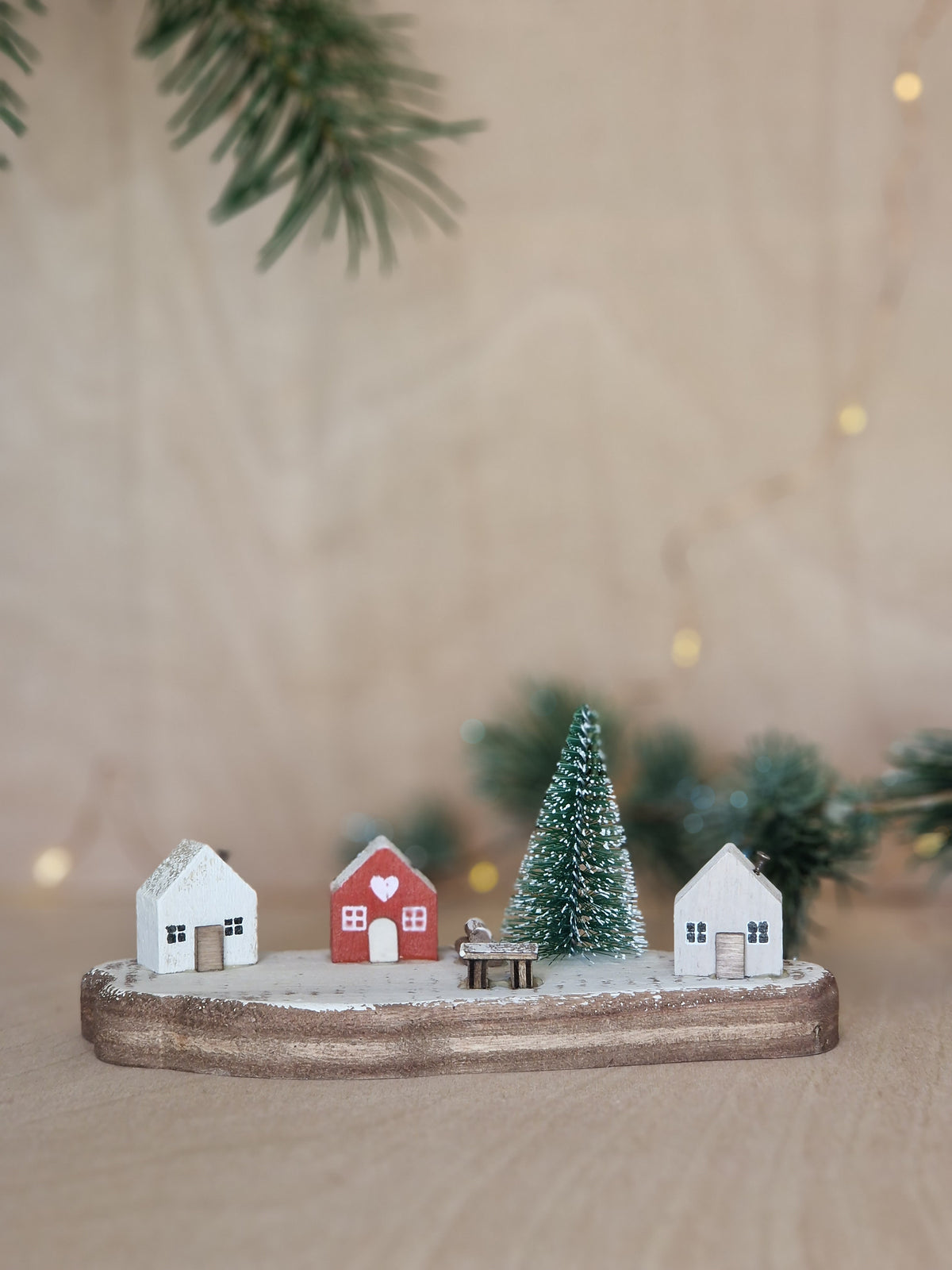 Village Green with Bristle Christmas Tree