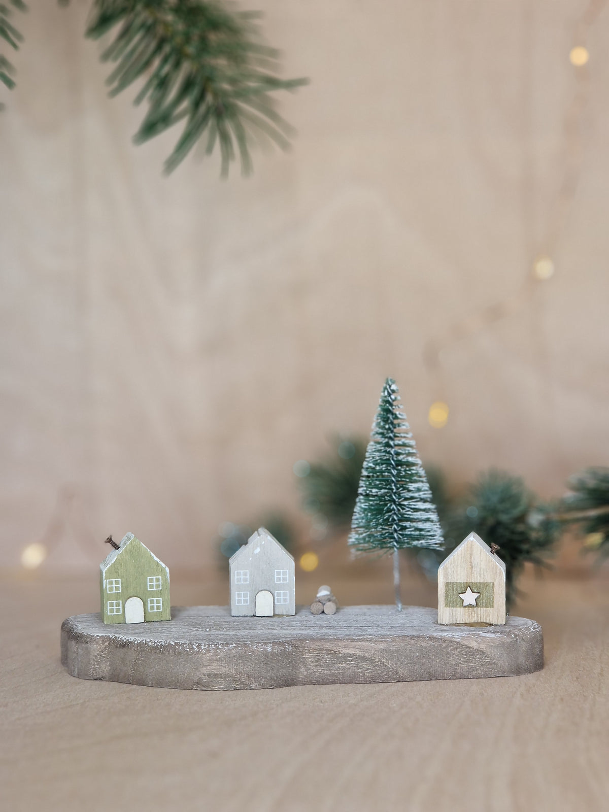 Village Green with Bristle Christmas Tree