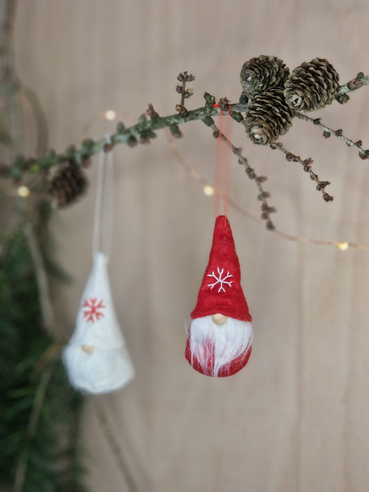 Felt Santa's - Set of Two Hanging Decoration