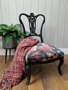 Antique Edwarian Re-Upholstered Chair