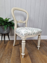 Load image into Gallery viewer, Antique Painted &amp; Re-Upholstered Balloon Back Chair
