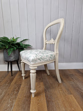 Load image into Gallery viewer, Antique Painted &amp; Re-Upholstered Balloon Back Chair
