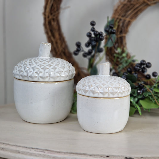 Ceramic Acorn Pot - Two Sizes