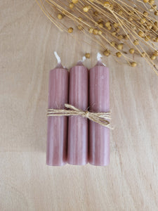 Short Dinner Candles - Set of 6 Various Colours