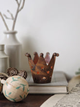 Load image into Gallery viewer, Rusty Crown Votive Holder - 2 Sizes
