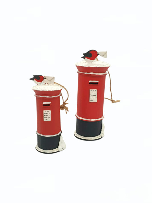 Robin on Post Box Christmas Ornament